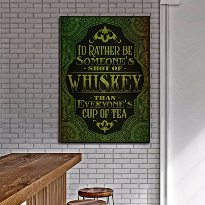 Whiskey Glass Canvas Wall Art