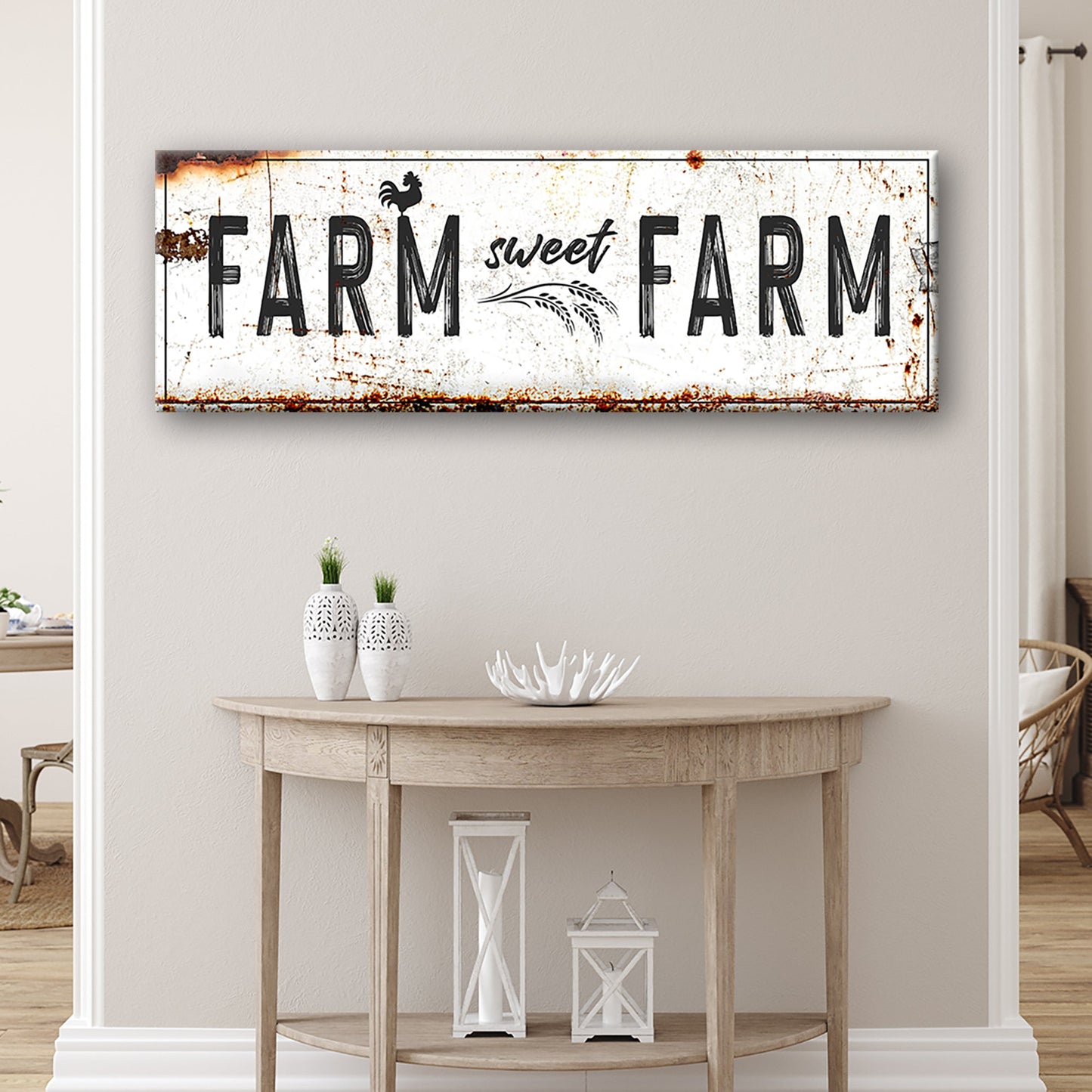 Farm Sweet Farm Personalized Canvas Sign