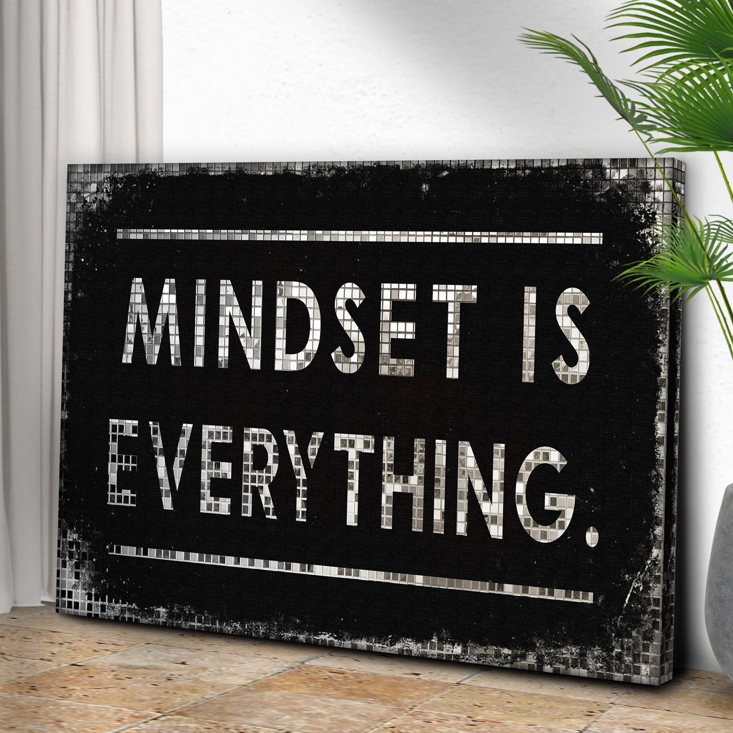Mindset Is Everything Motivational Canvas Wall Art