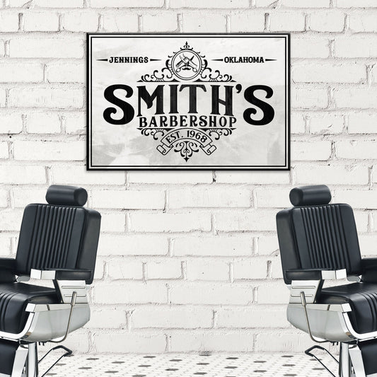 Barbershop Canvas Sign