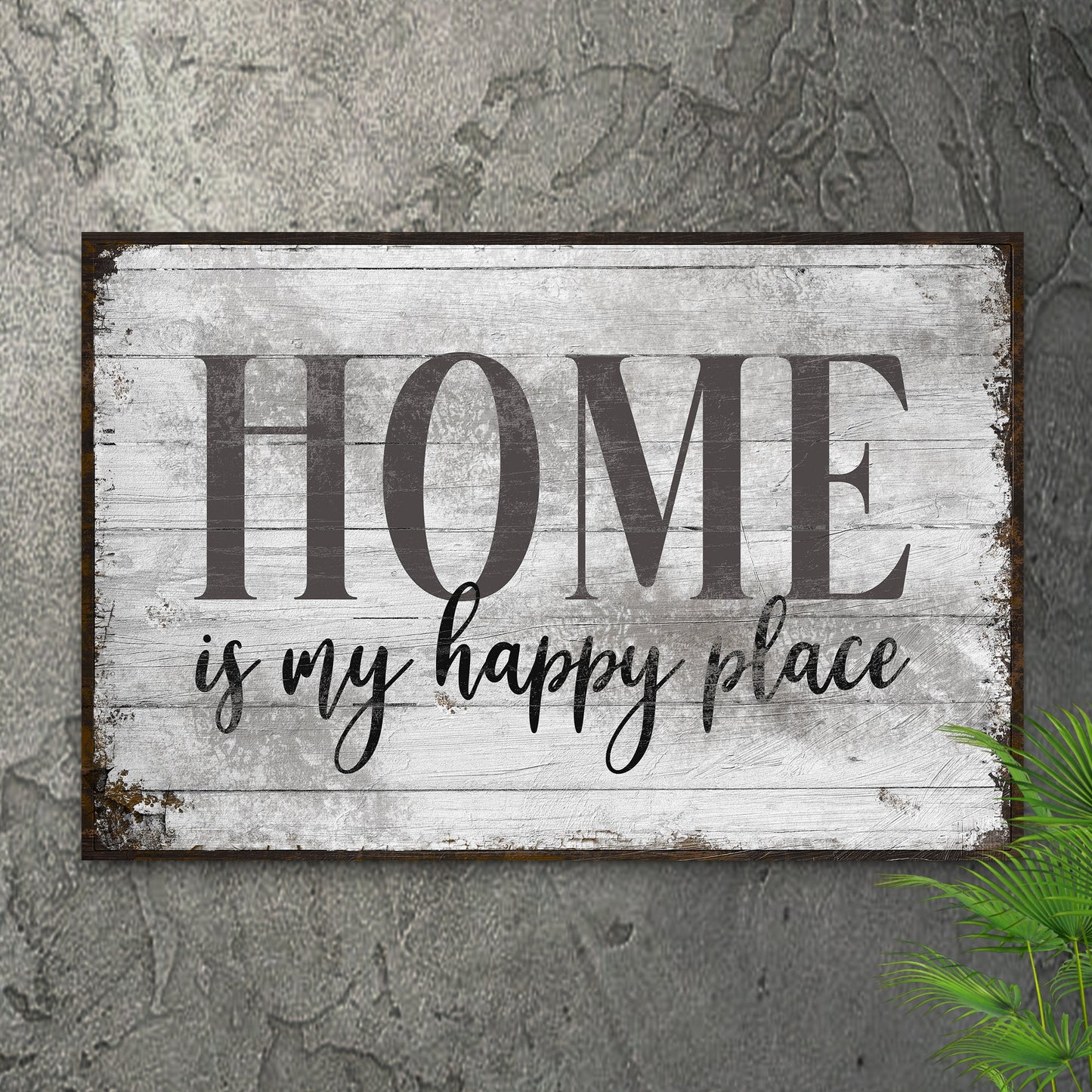 Home Is My Happy Place Canvas Wall Art