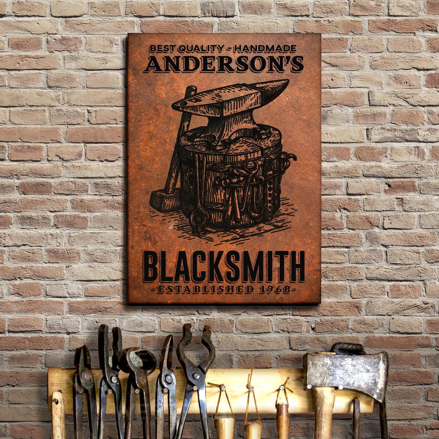 Best Quality Handmade Blacksmith Canvas Wall Art Sign