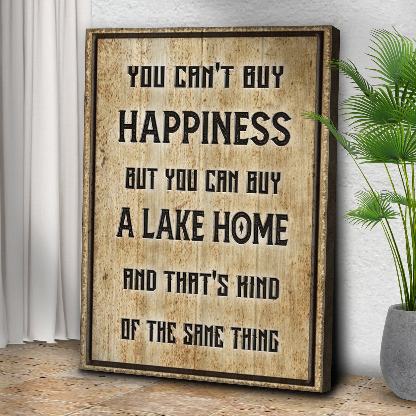 Lake Home Canvas Wall Art