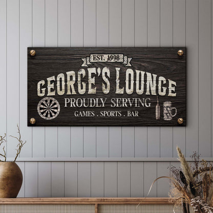 Proudly Serving Lounge Canvas Wall Art