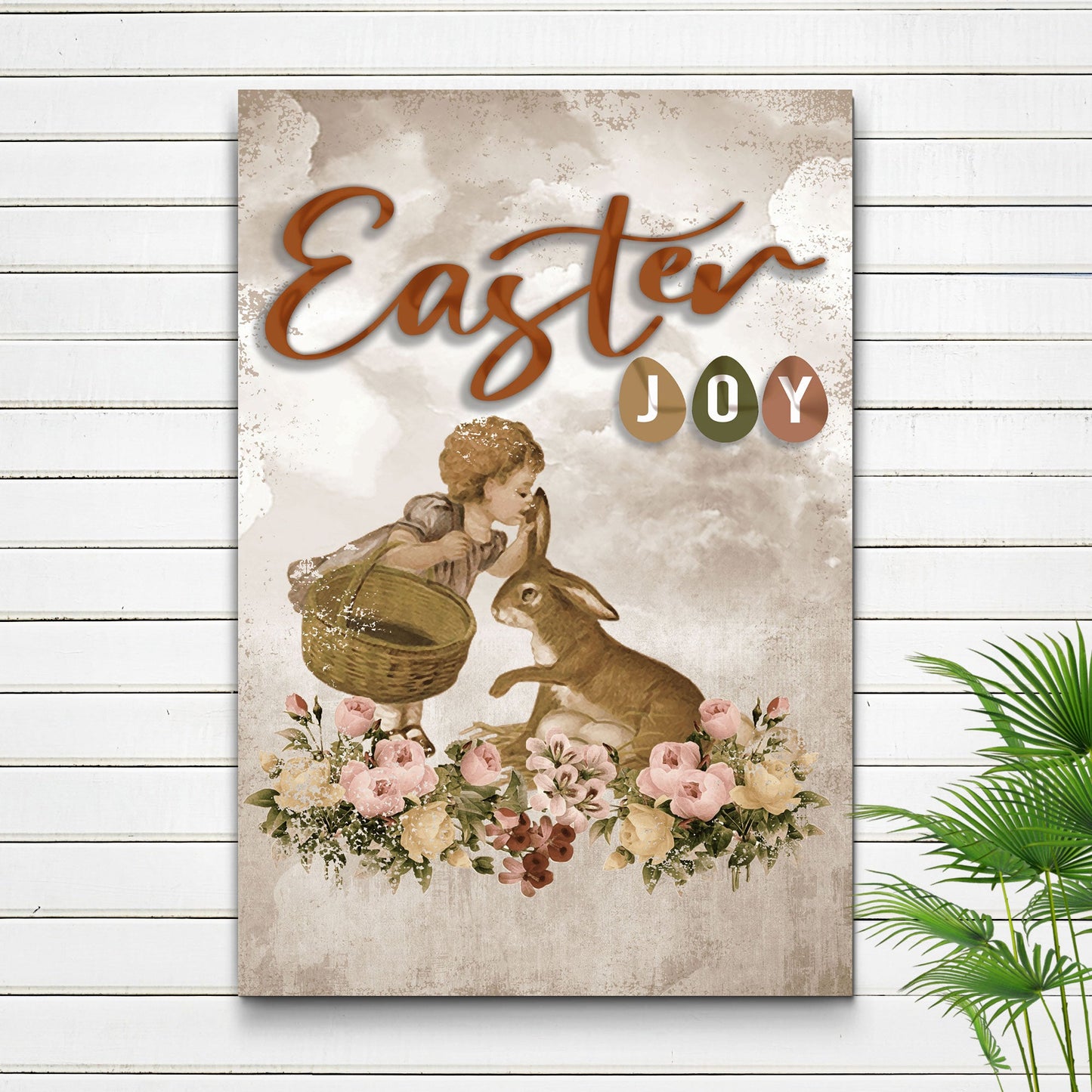 Easter Joy Canvas Wall Sign