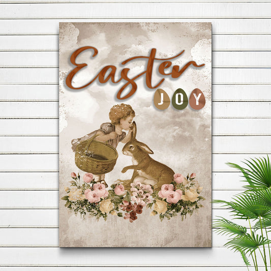 Easter Joy Canvas Wall Sign