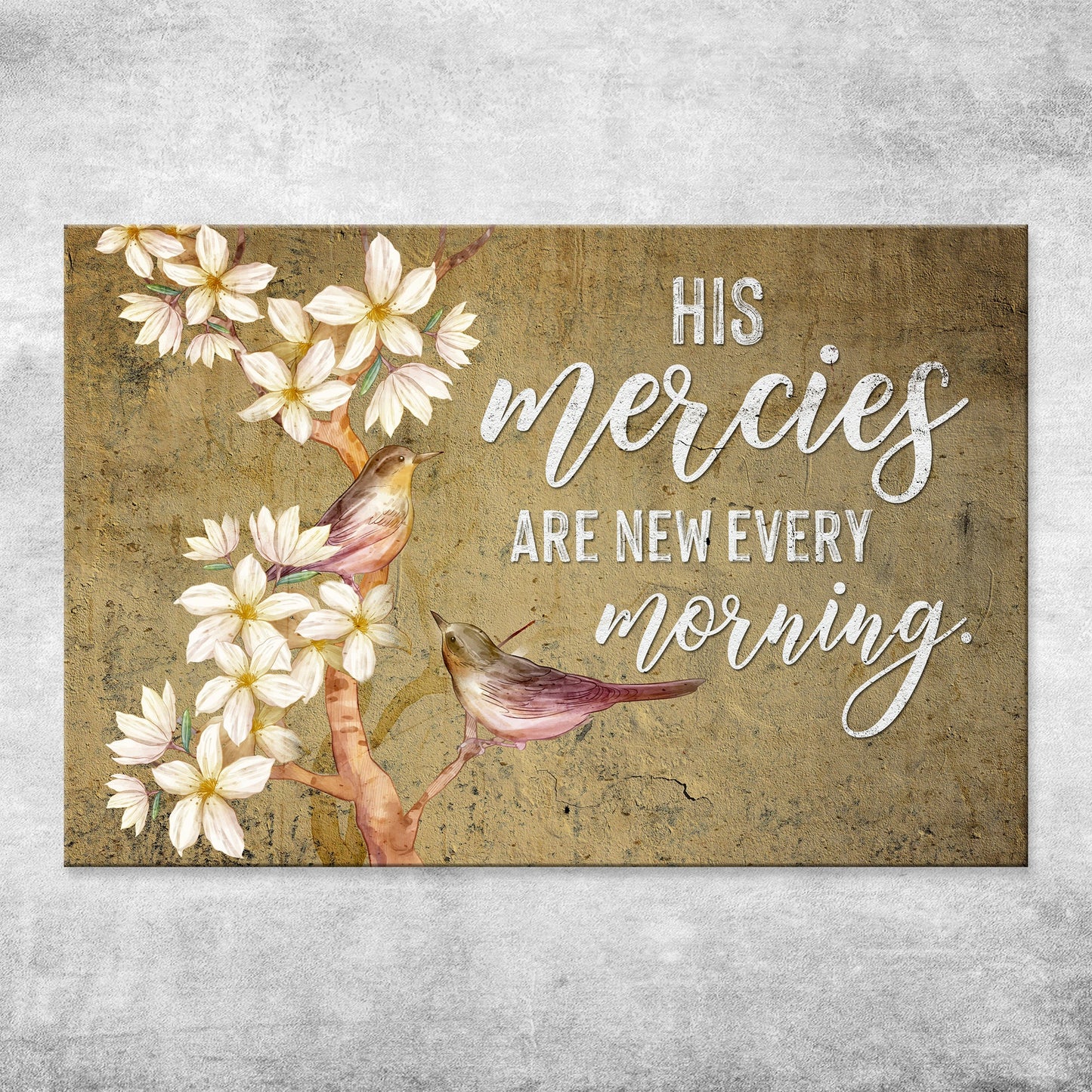 His Mercies Are New Every Morning Faith Canvas Wall Art