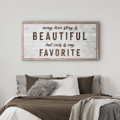 Every Love Story canvas shown in a styled room setting, view 2