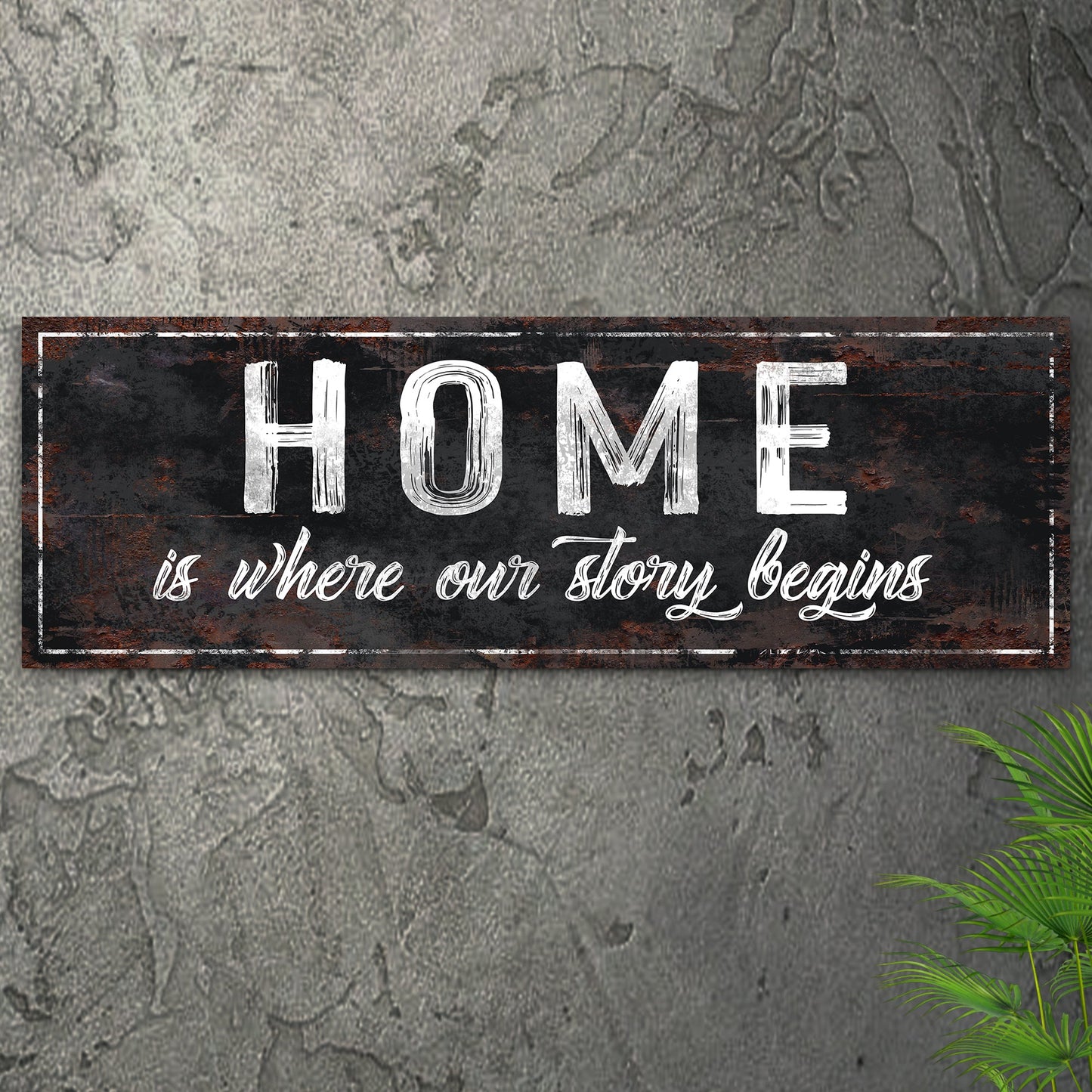 Home Is Where Our Story Begins Canvas Wall Art