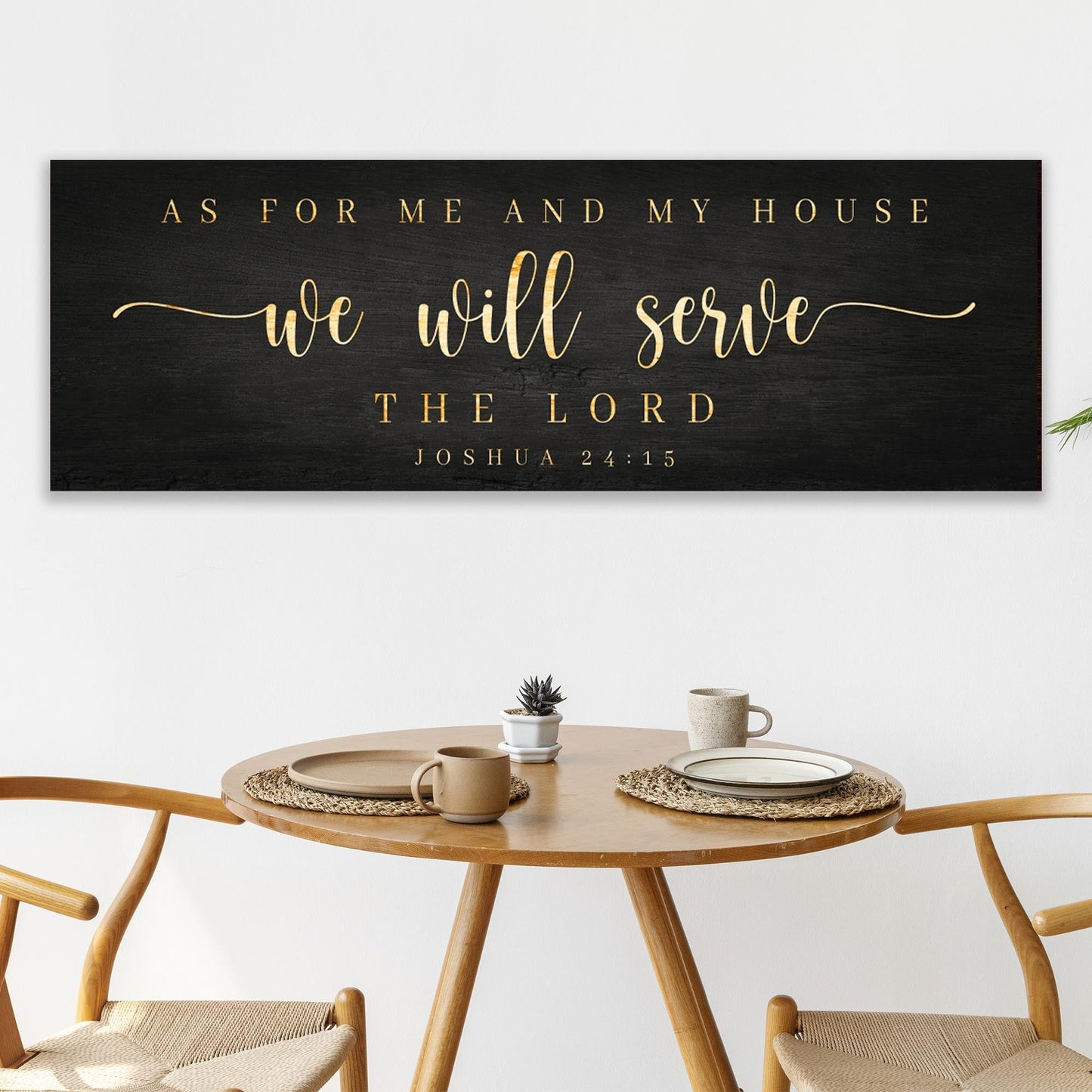 We Will Serve The Lord Christian Canvas Wall Art - Joshua 24:15
