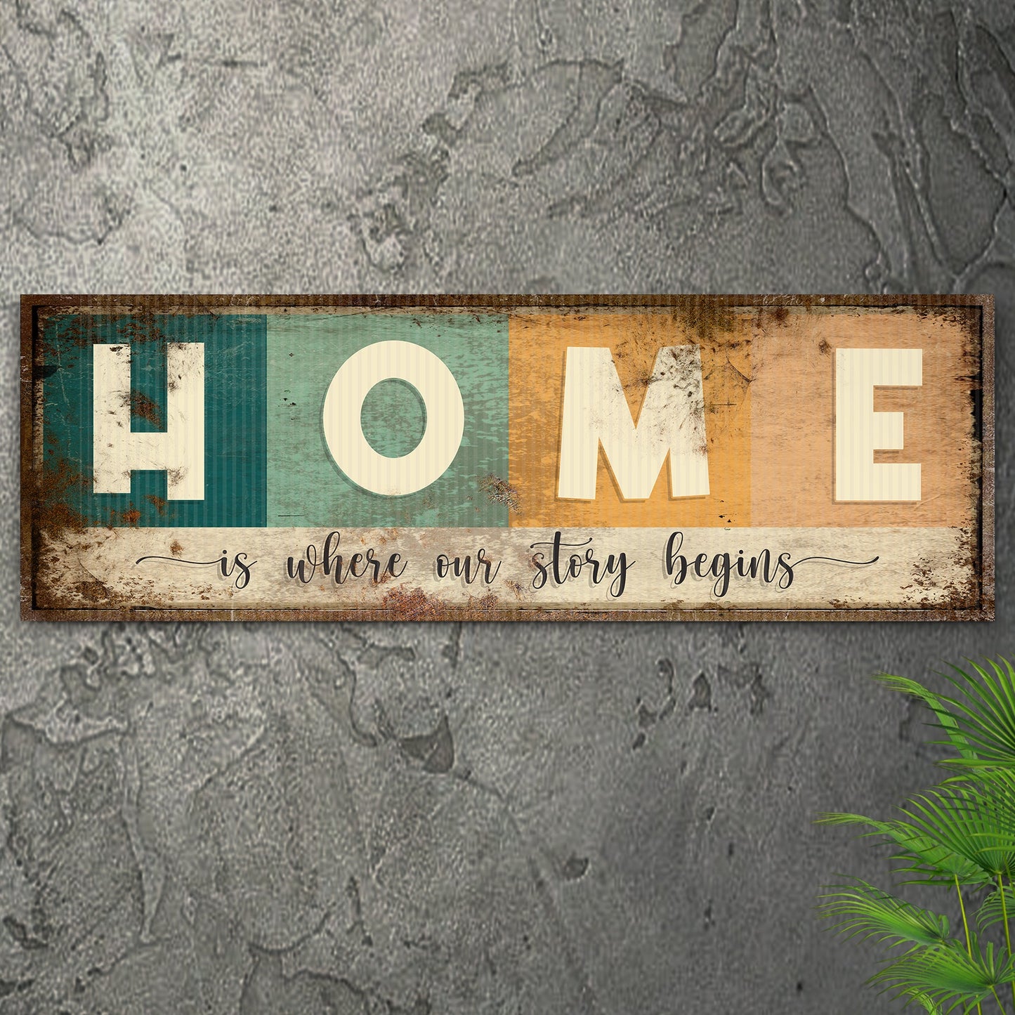 Home Is Where Our Story Begins Canvas Wall Art