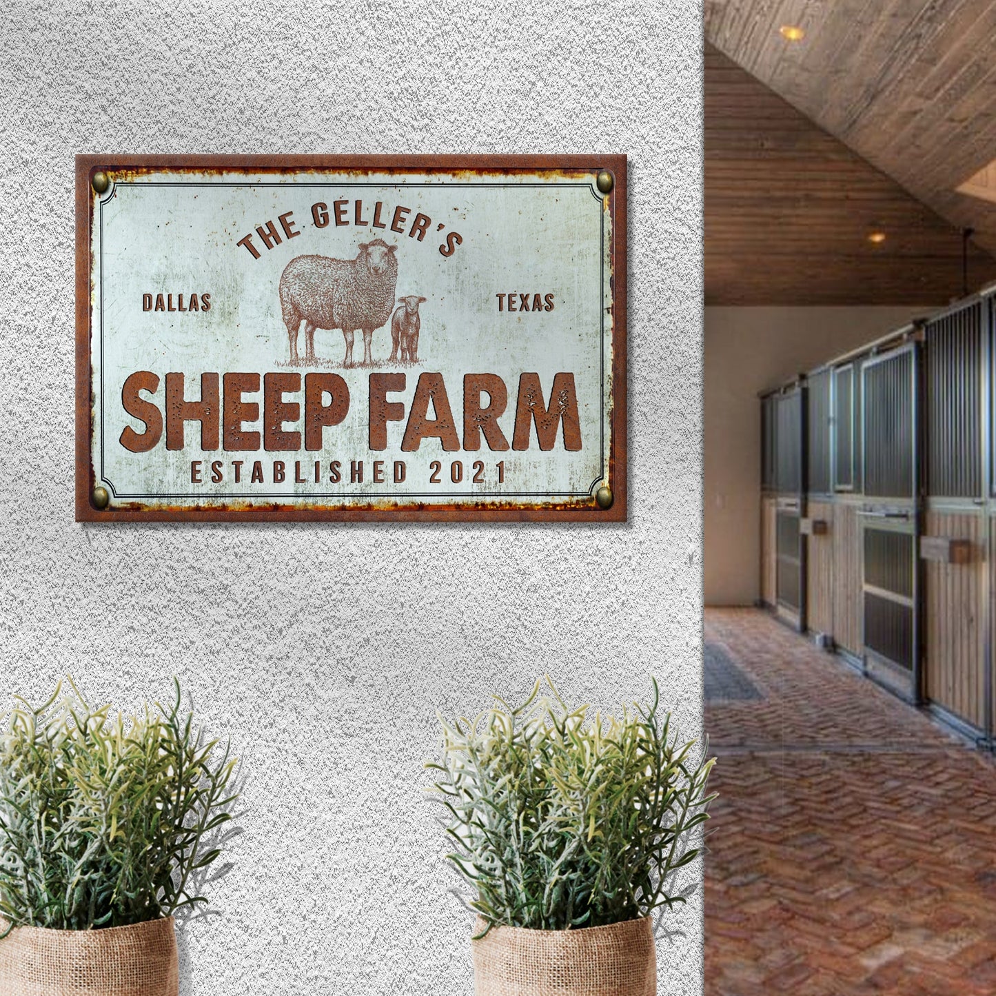 Sheep Farm Canvas Wall Art