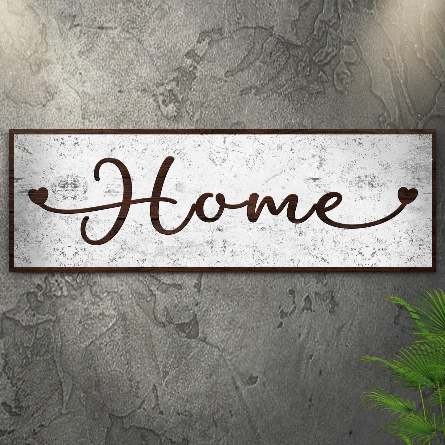 Home Canvas Wall Art - Heartfelt Typography Sign