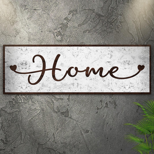 Home Canvas Wall Art - Heartfelt Typography Sign