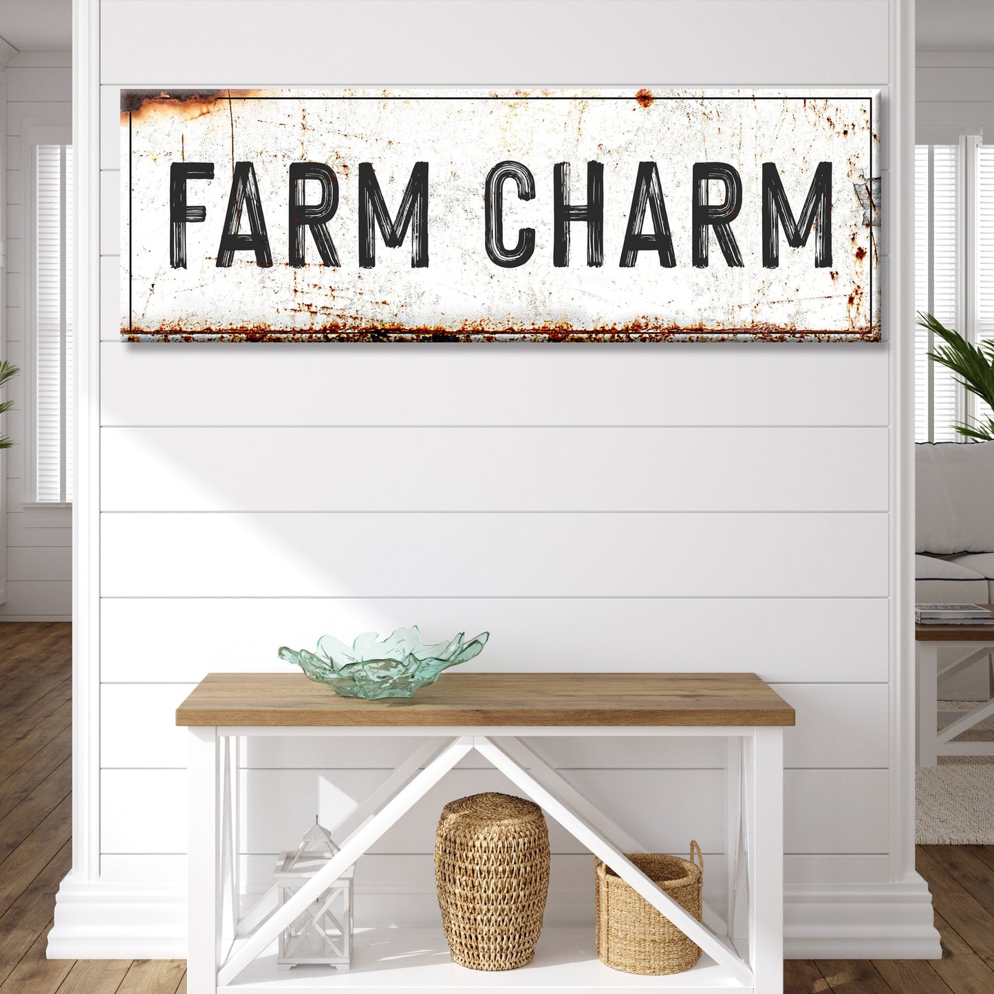 Farm Charm Personalized Canvas Sign