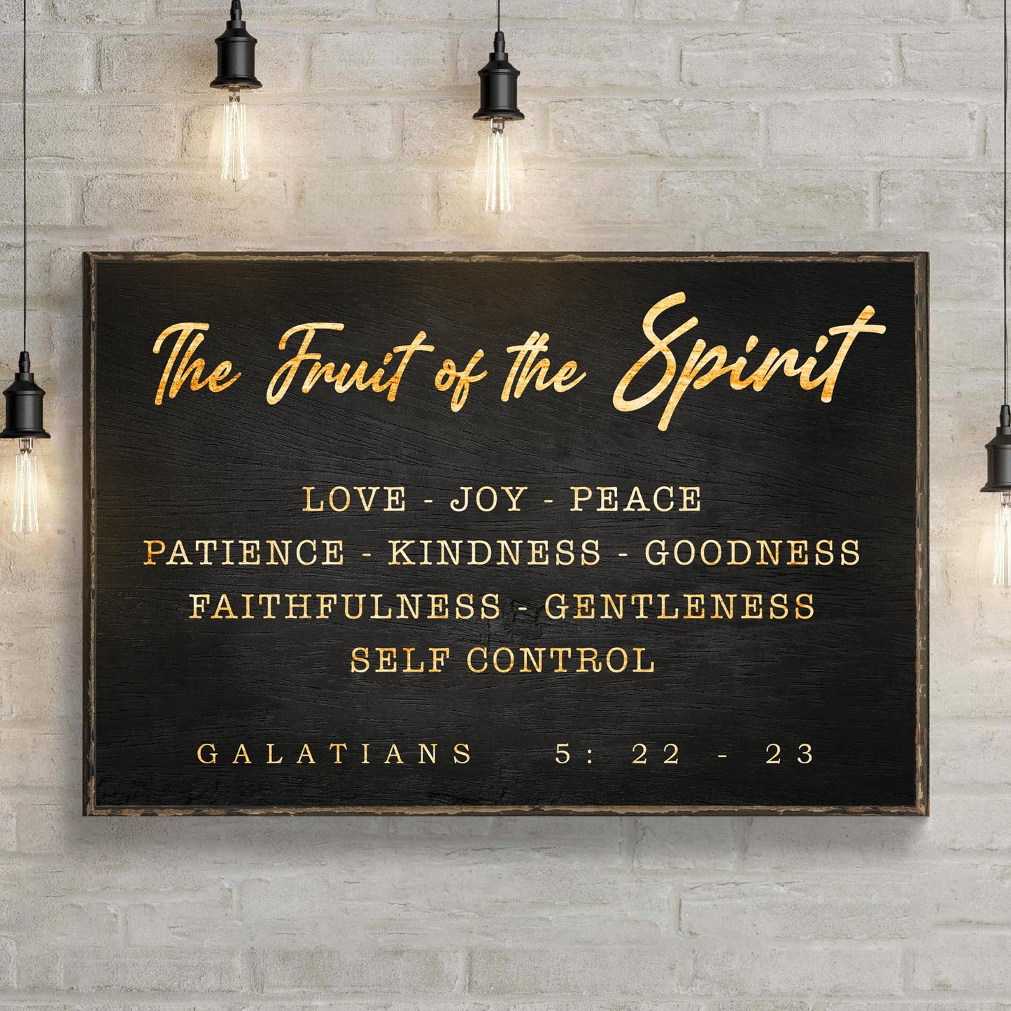 Galatians 5:22-23 Fruit of the Spirit Faith Canvas