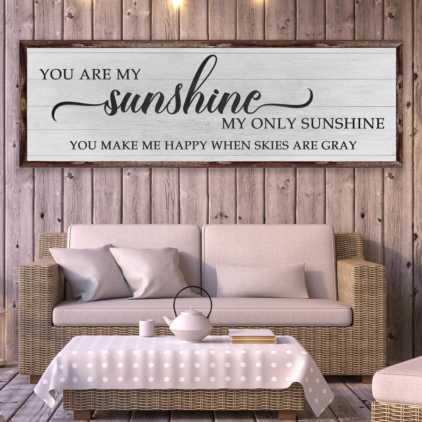 You Are My Sunshine Romantic Canvas Wall Art