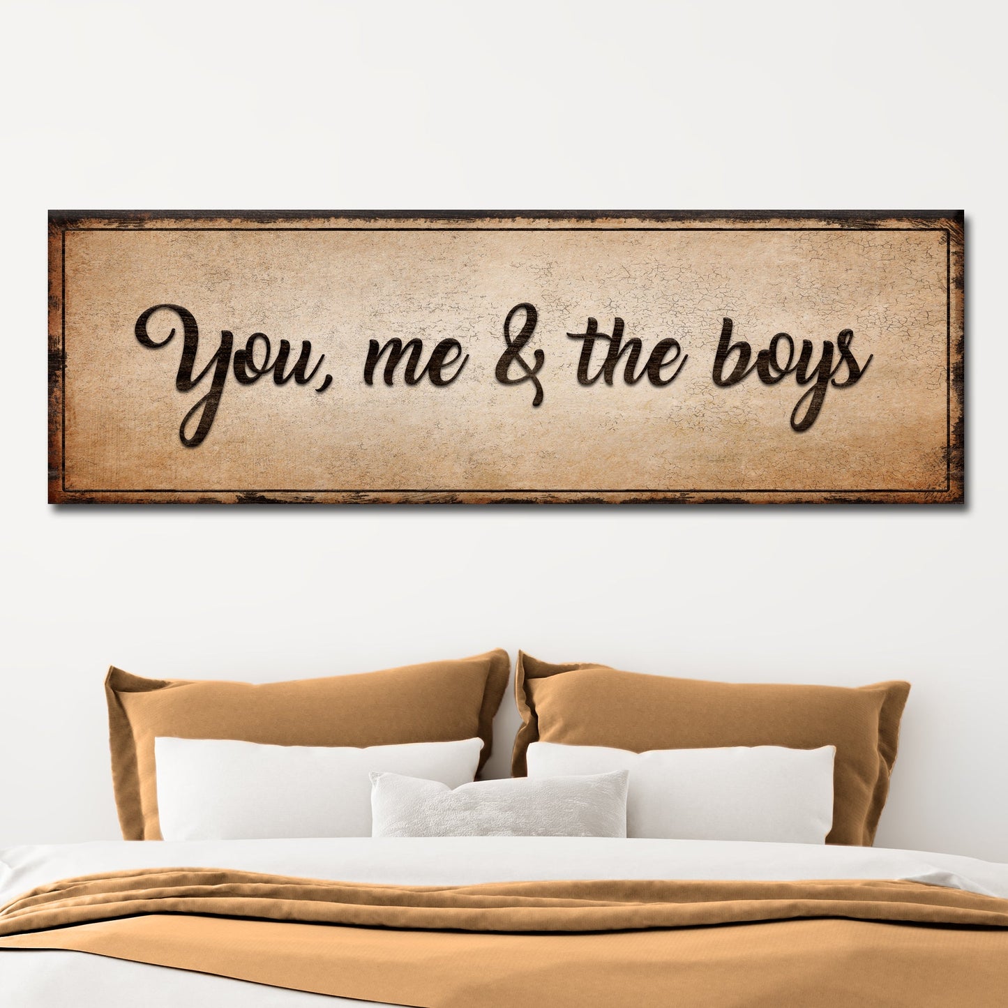 You Me and the Boys Living Room Canvas Wall Art