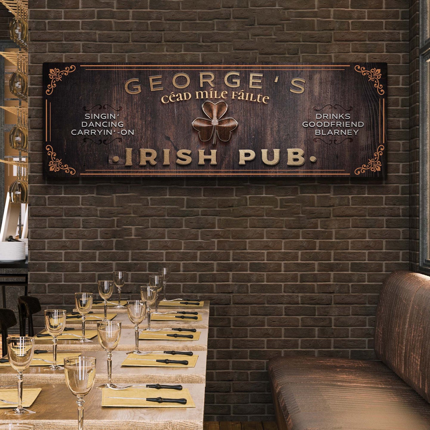 Personalized Irish Pub Canvas Sign