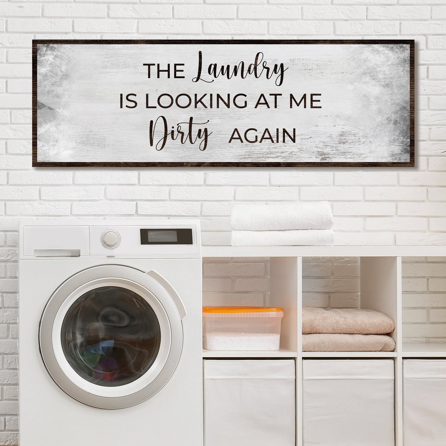 Dirty Laundry Room Canvas Sign IV
