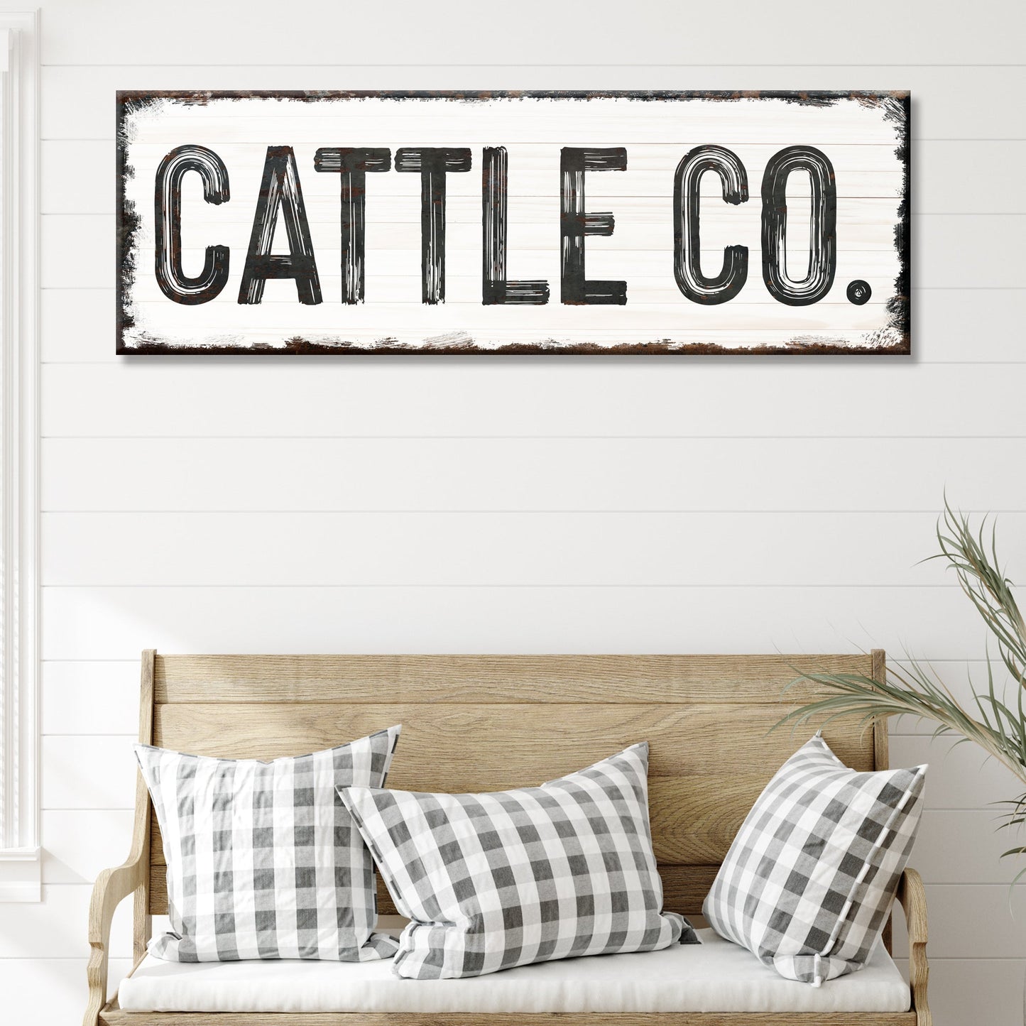 Family Cattle Co Farmhouse Canvas Sign