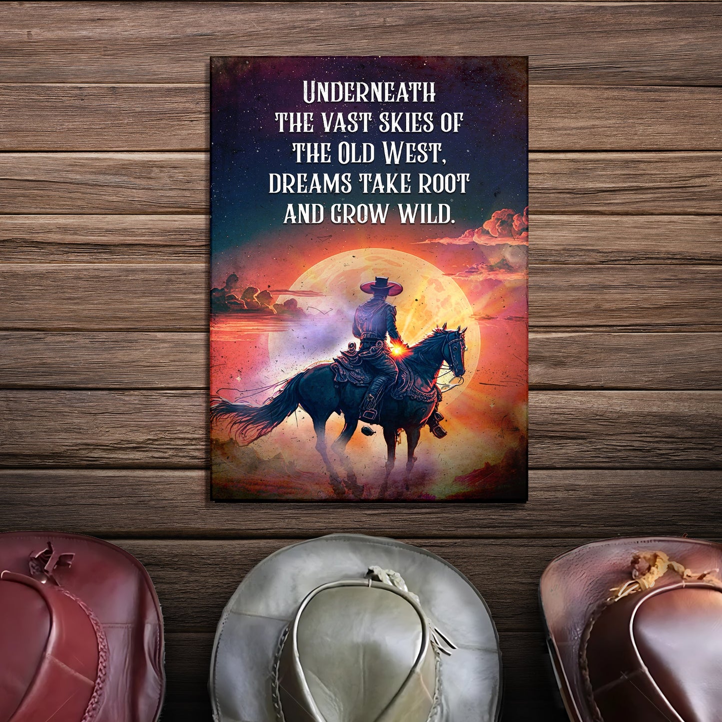 Old West Vast Skies Vintage Canvas Wall Art