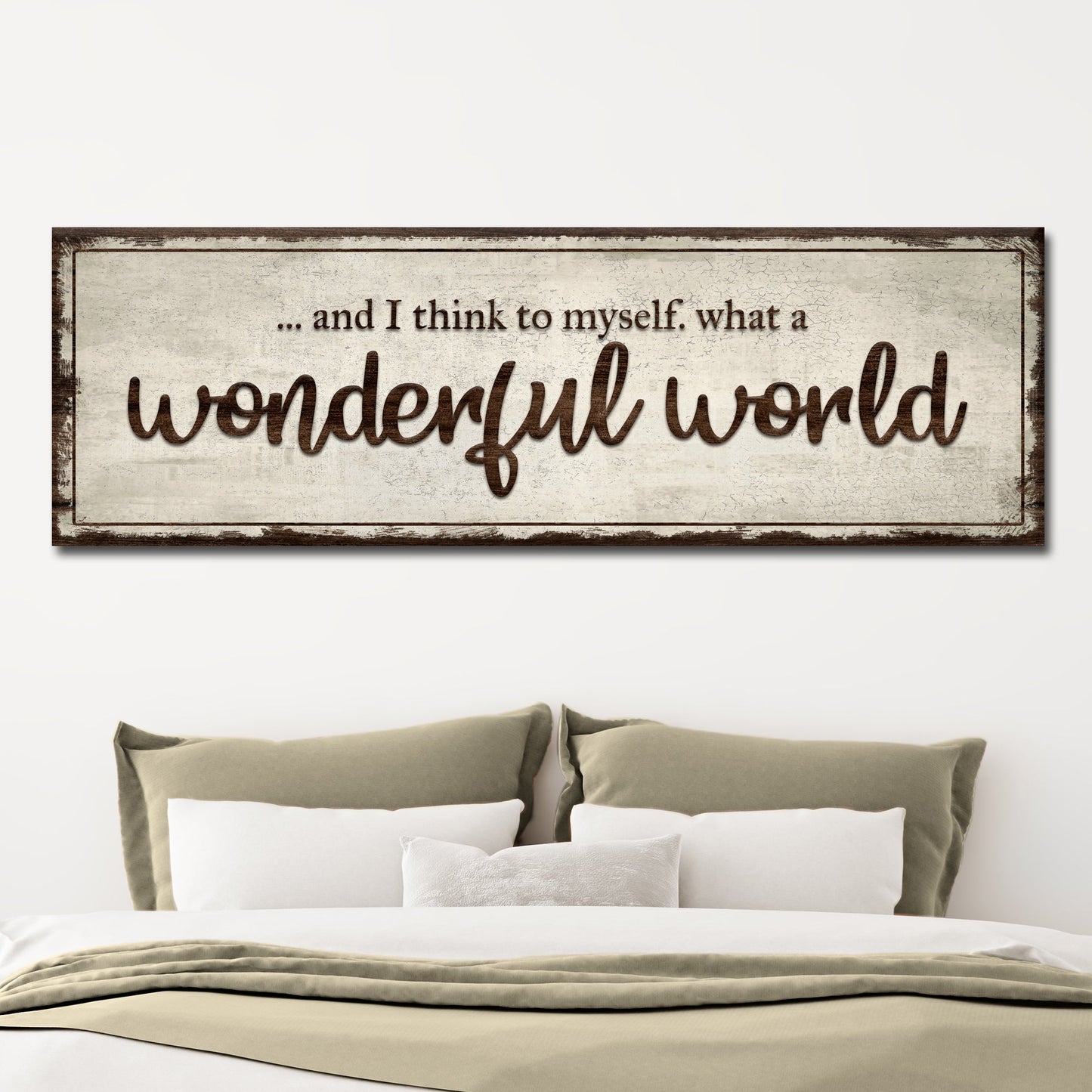 What A Wonderful World Canvas Sign