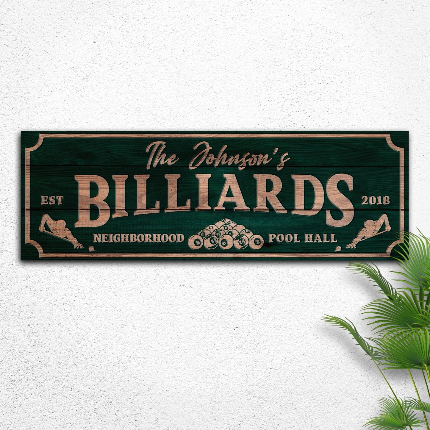 Neighborhood Pool Hall Billiards Canvas Wall Art