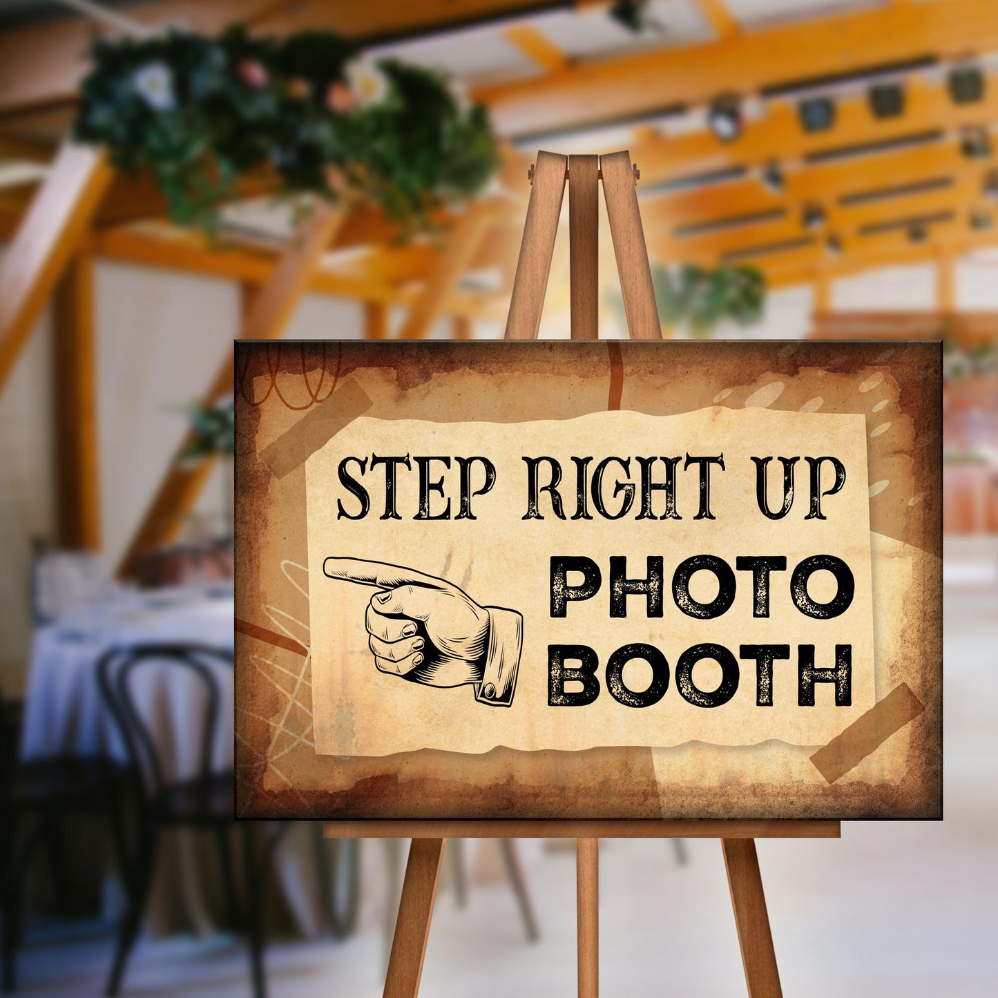 Step Right Up Photo Booth Sign Canvas Wall Art