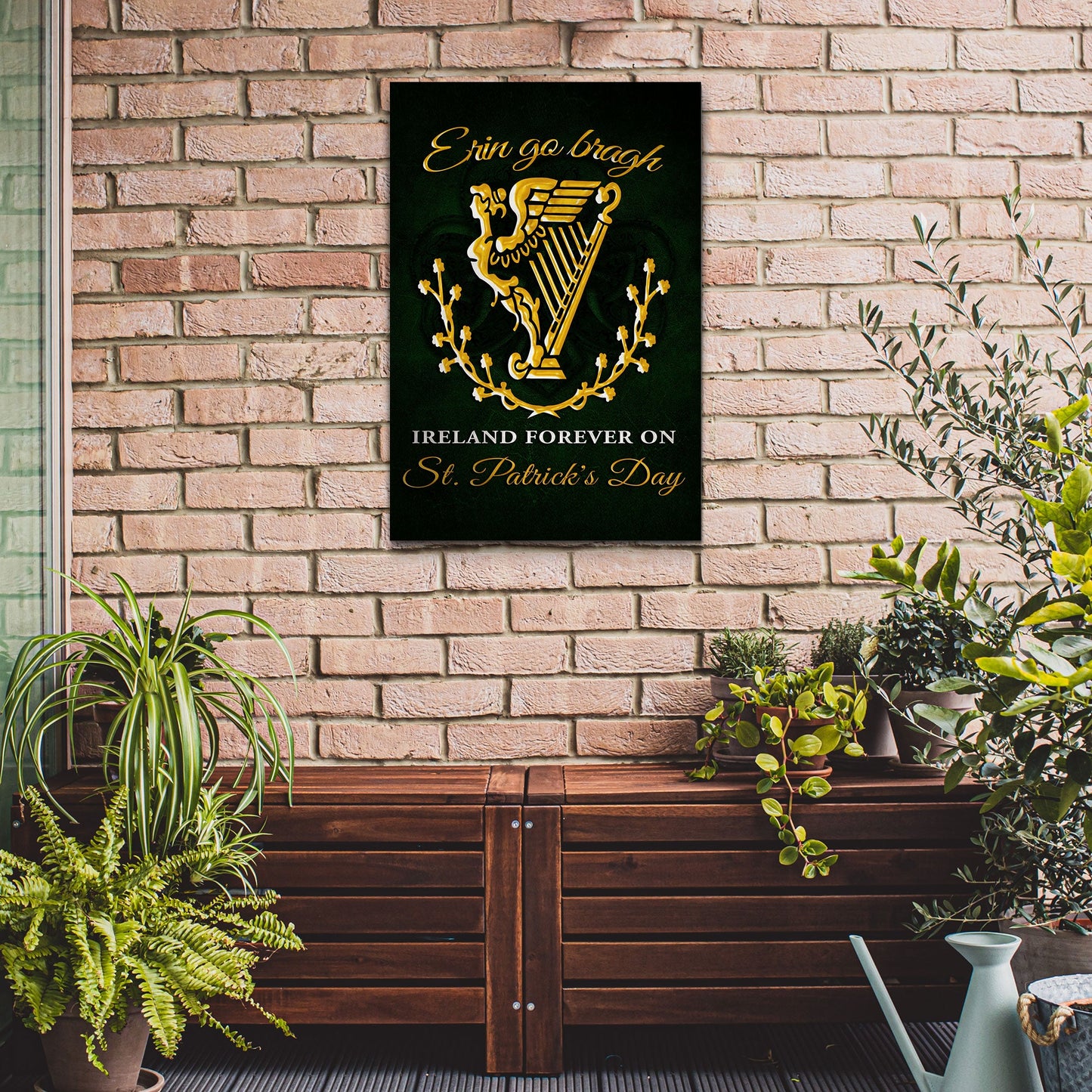 Ireland Forever St Patrick's Day canvas wall art with vintage Irish distressed design