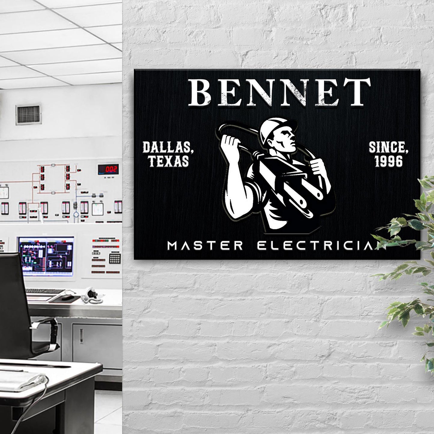 Master Electrician Canvas Sign