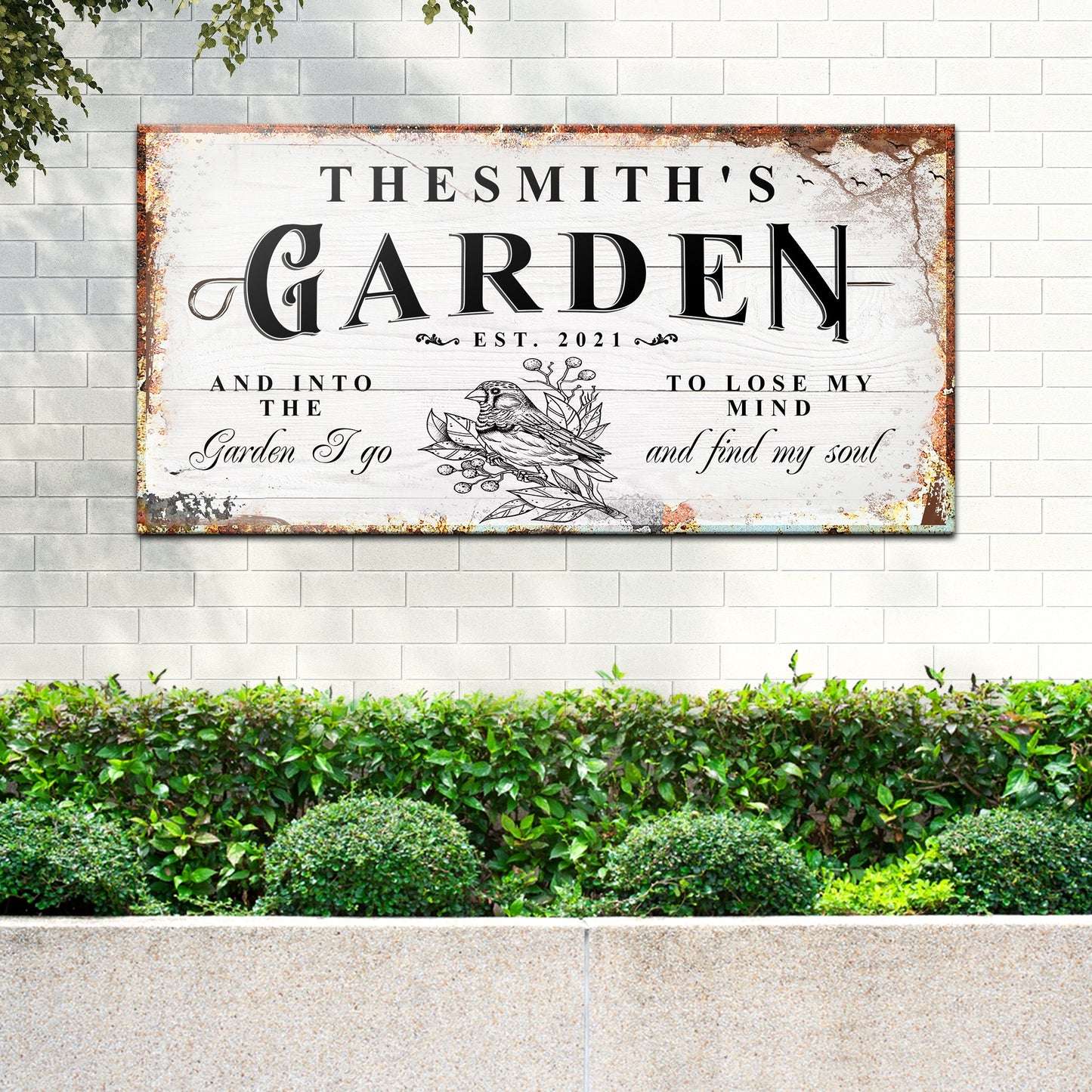 Family Garden Personalized Canvas Sign