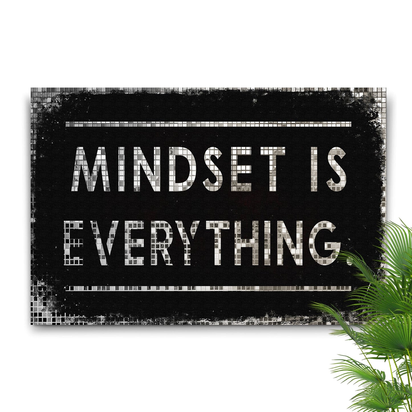 Mindset Is Everything Motivational Canvas Wall Art