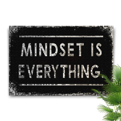 Mindset Is Everything Motivational Canvas Wall Art