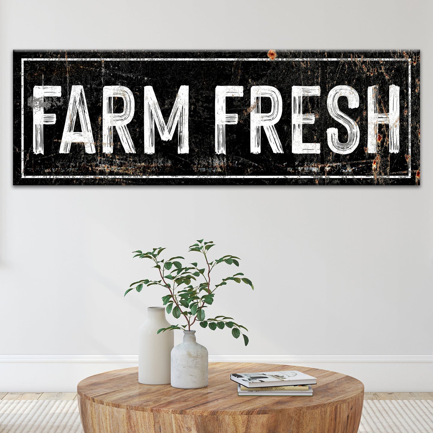 Farm Fresh Personalized Canvas Sign