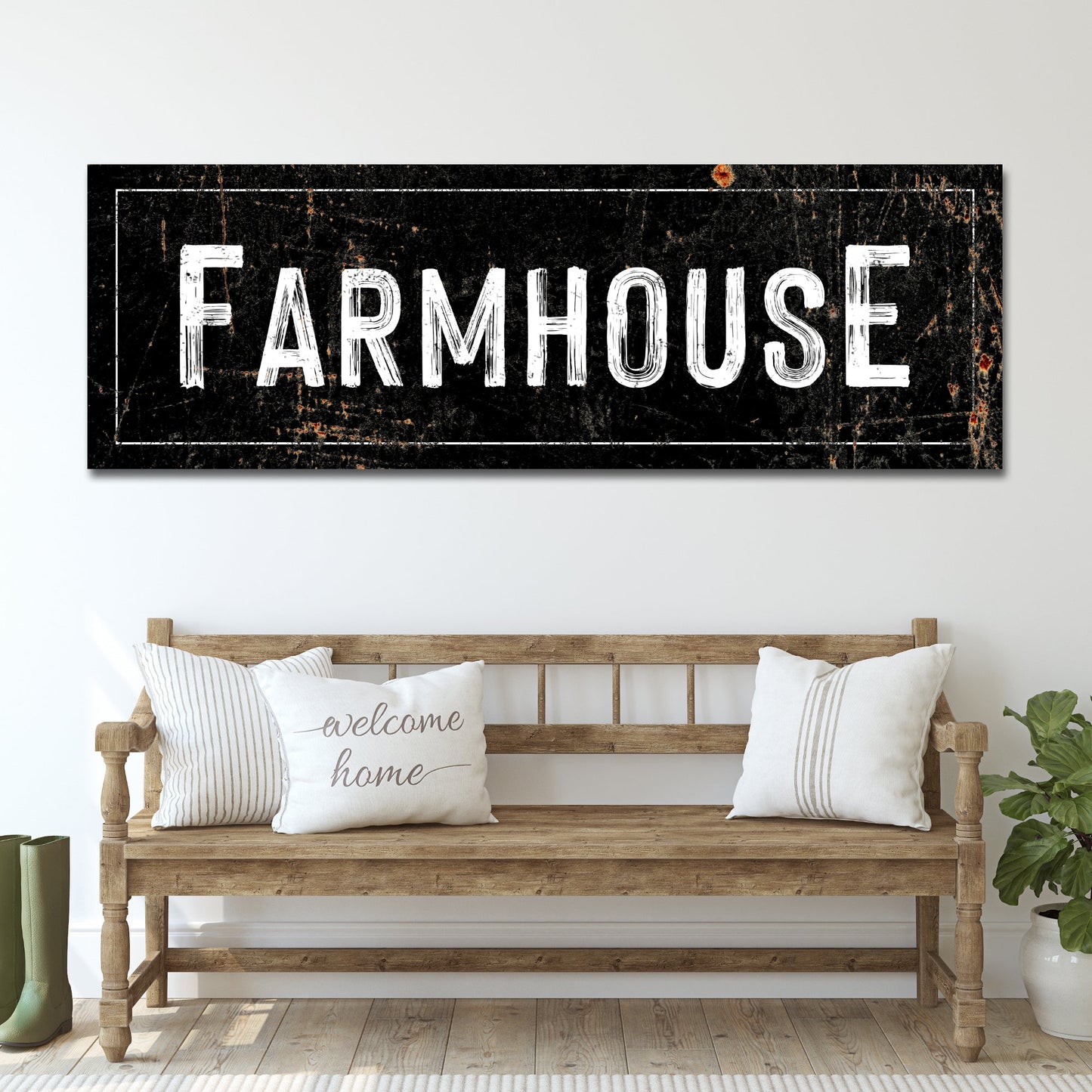 Rustic Farmhouse Personalized Canvas Sign III
