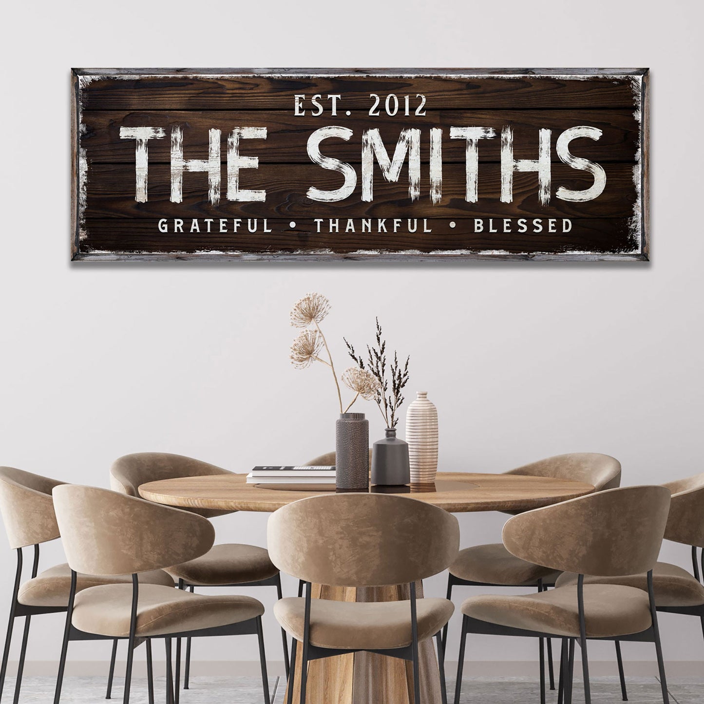 Thanksgiving Family Gather Together Canvas Sign
