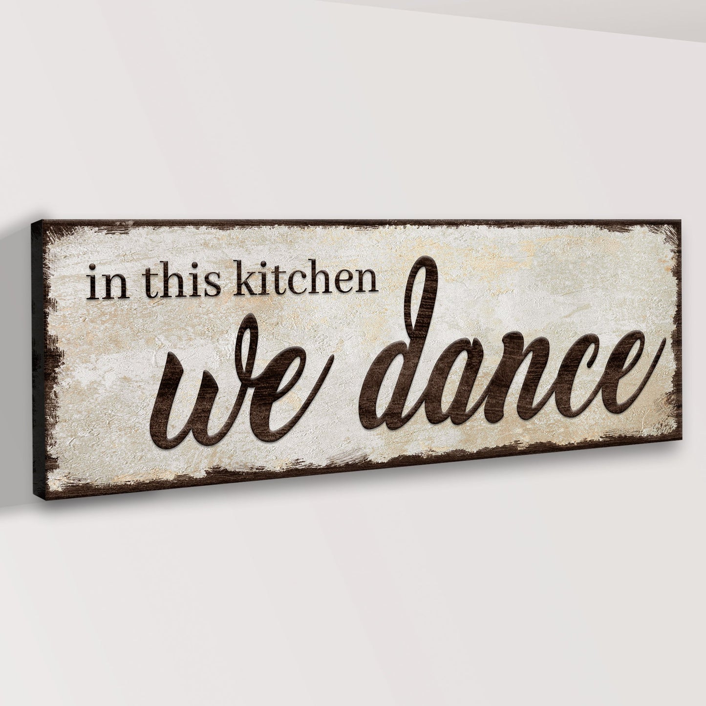 In This Kitchen We Dance Canvas Wall Art Sign