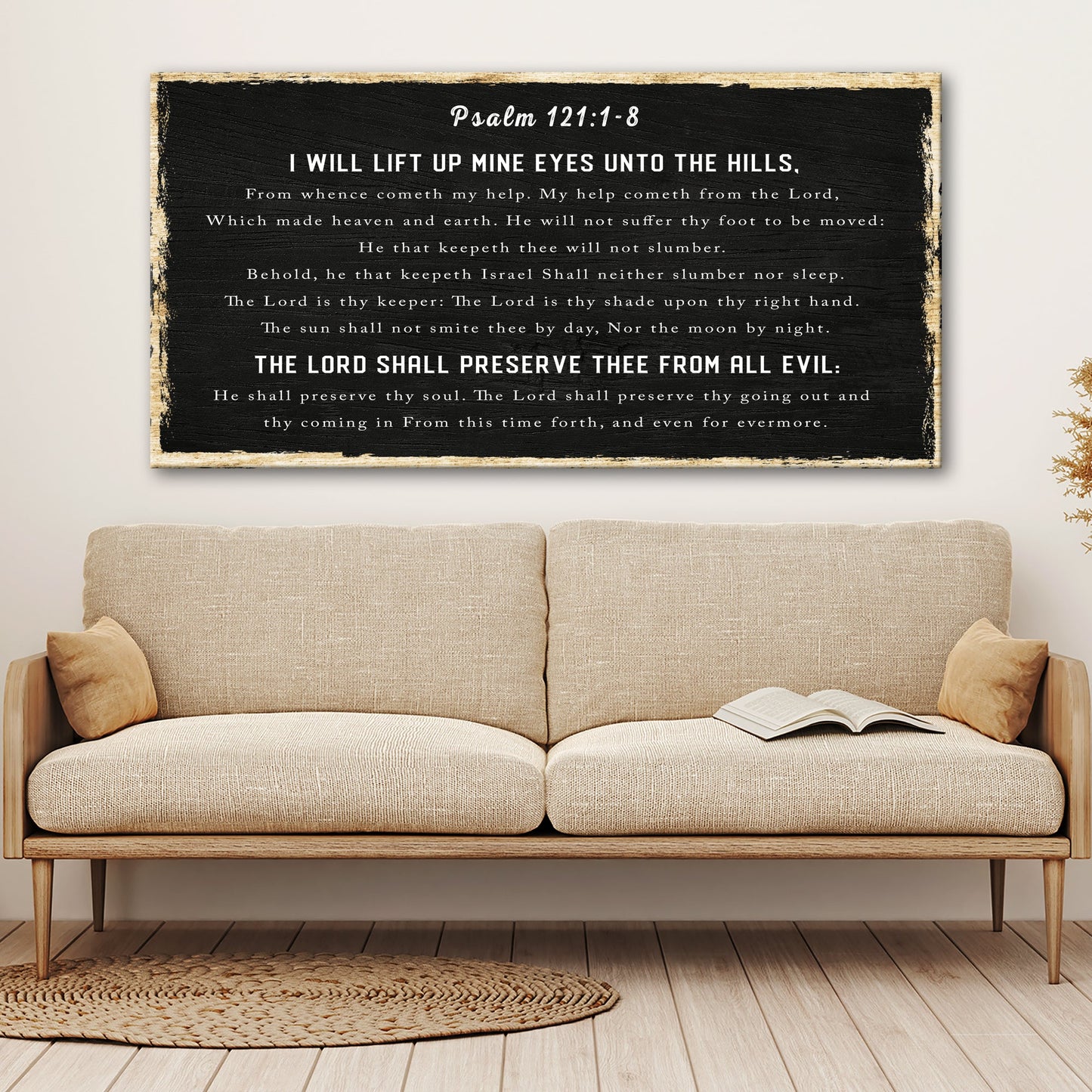 Psalm 121 My Help Comes From The Lord Faith Canvas Sign