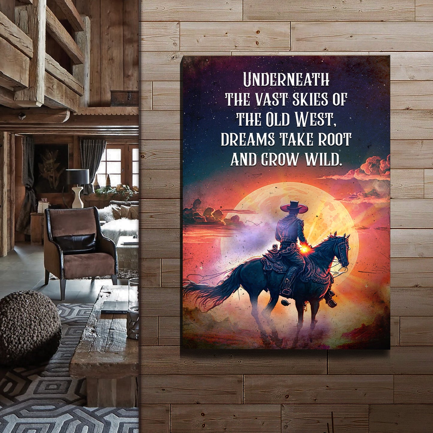 Old West Vast Skies Vintage Canvas Wall Art