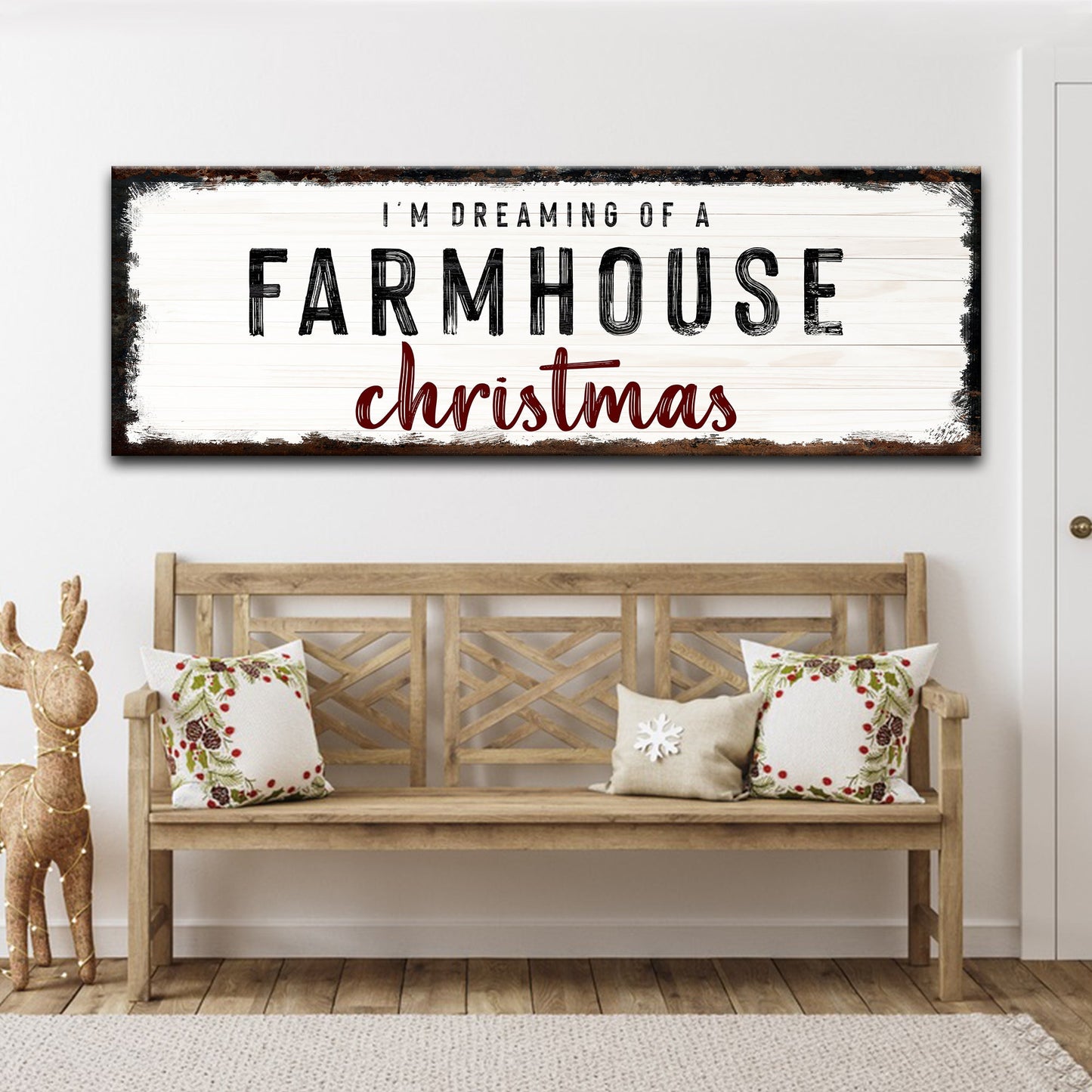Farmhouse Christmas Canvas Sign