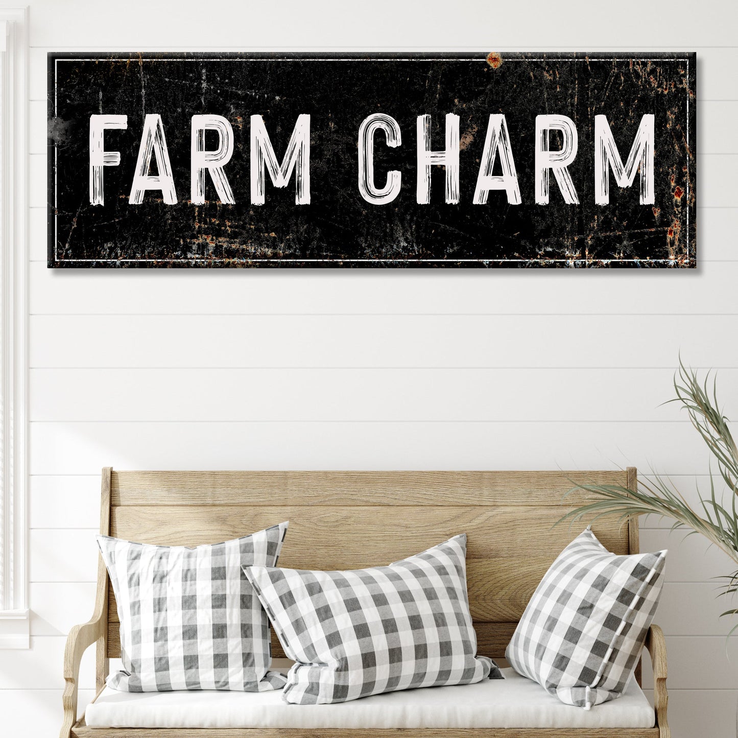 Farm Charm Personalized Canvas Sign