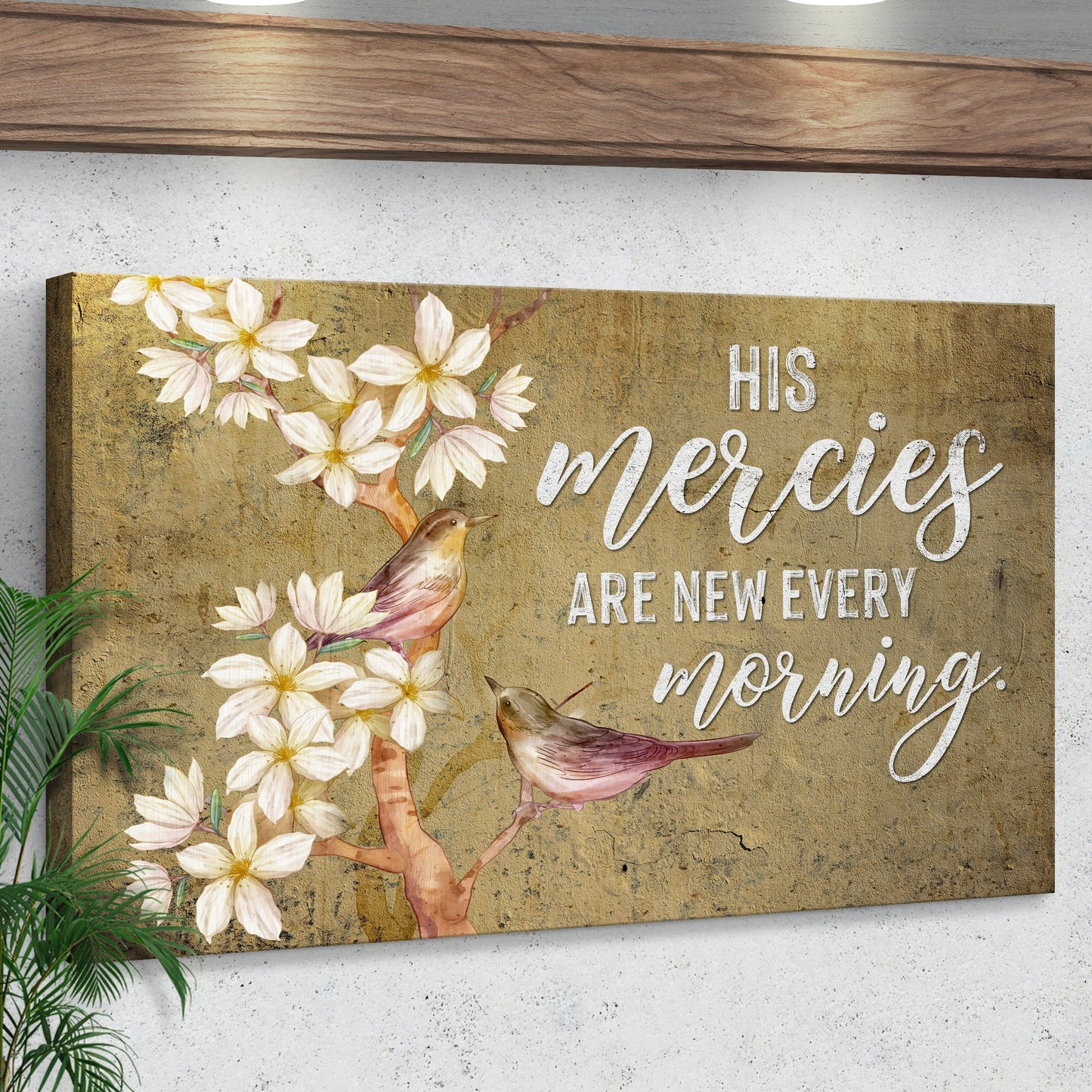 His Mercies Are New Every Morning Faith Canvas Wall Art