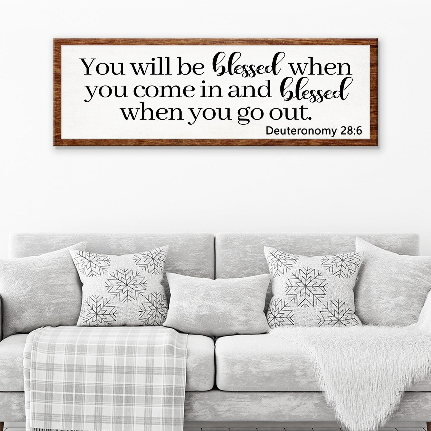 Deuteronomy 28:6 Blessed Coming and Going Canvas Wall Art