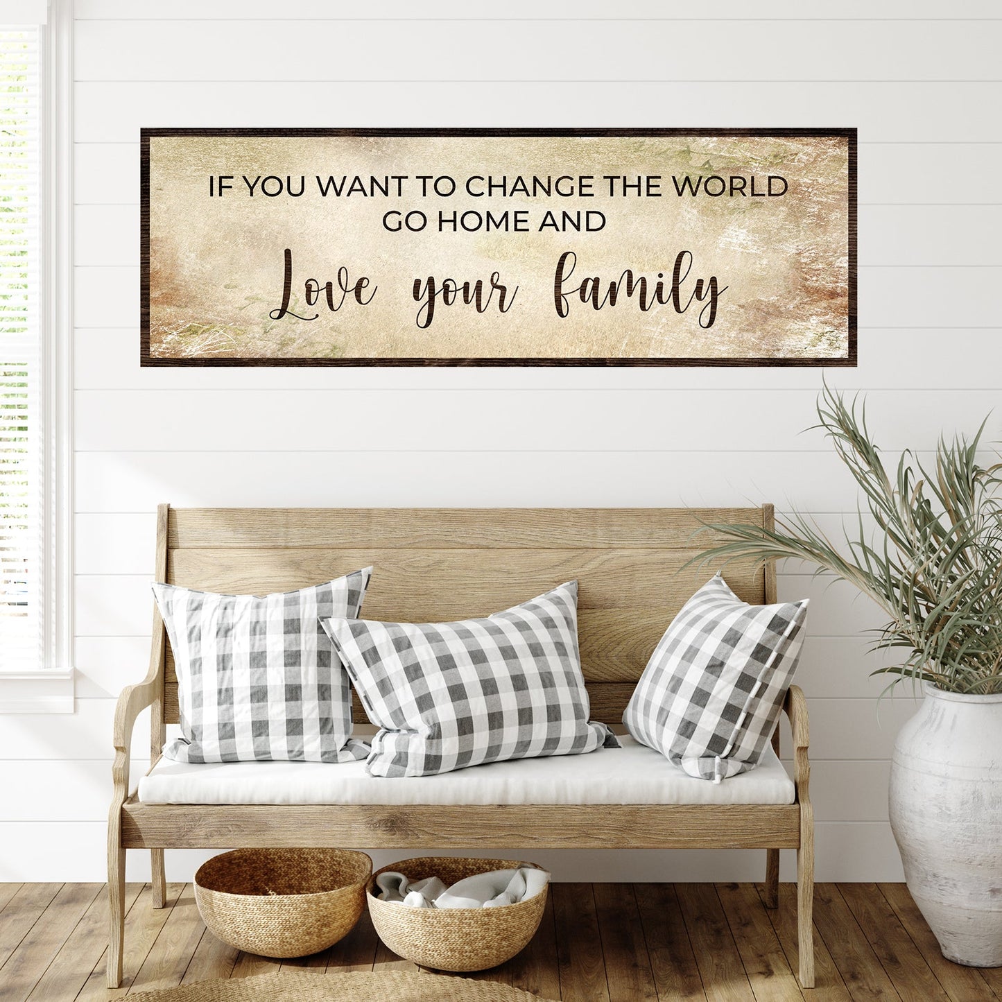 Go Home And Love Your Family Canvas Sign III