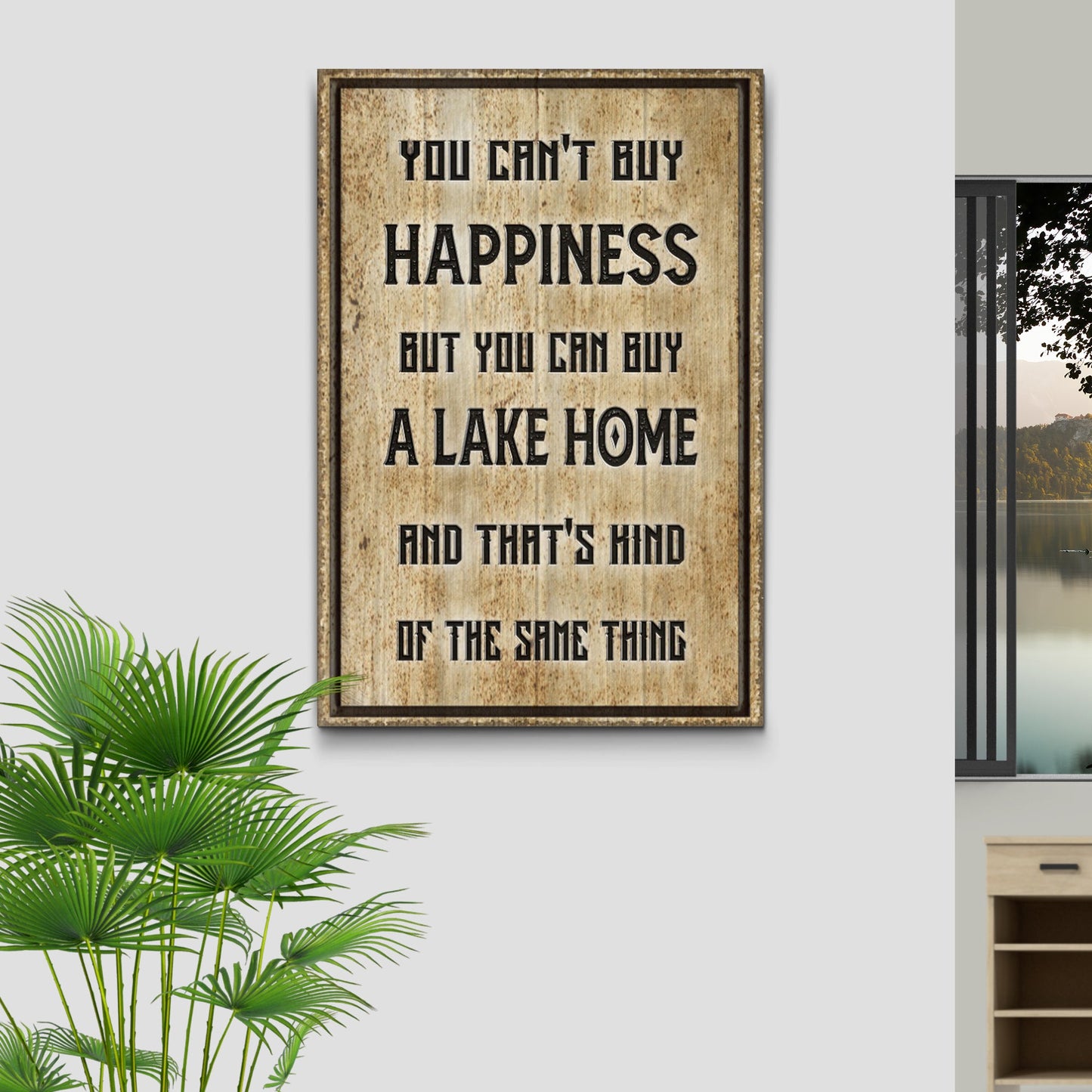 Lake Home Canvas Wall Art