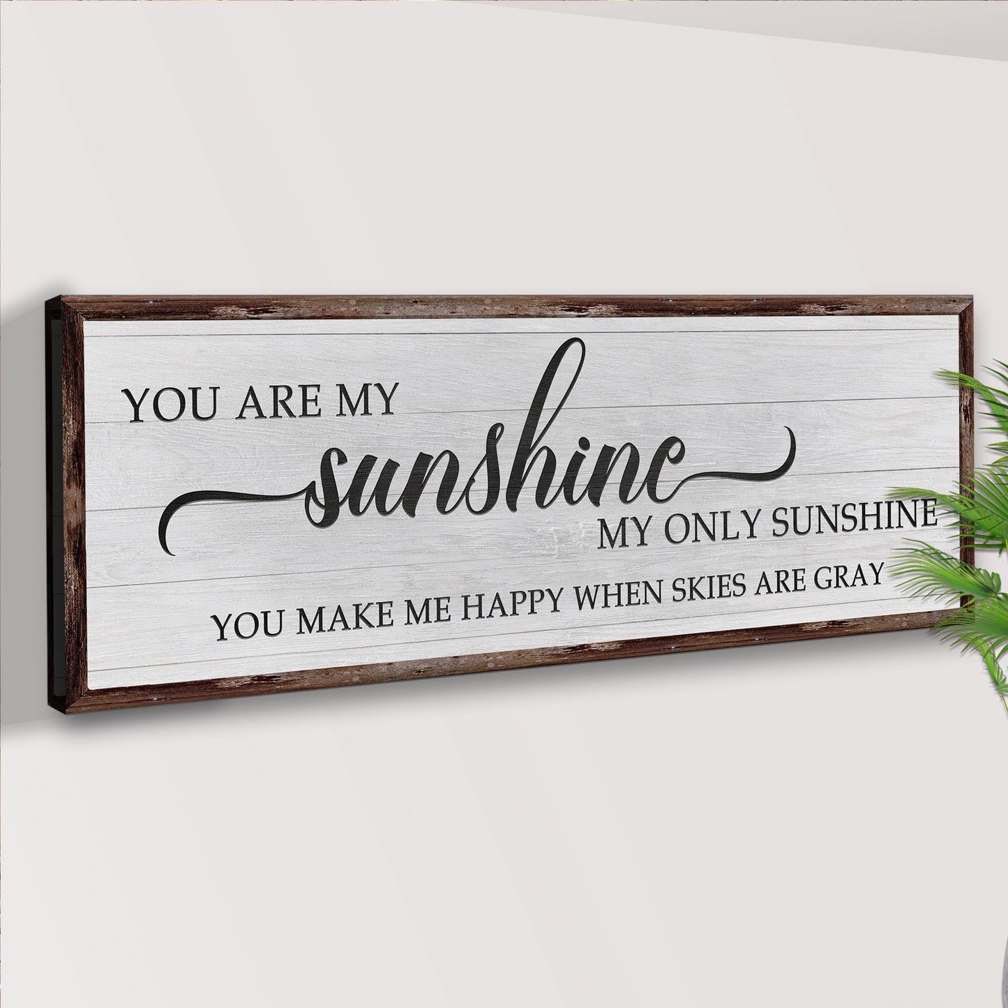 You Are My Sunshine Romantic Canvas Wall Art