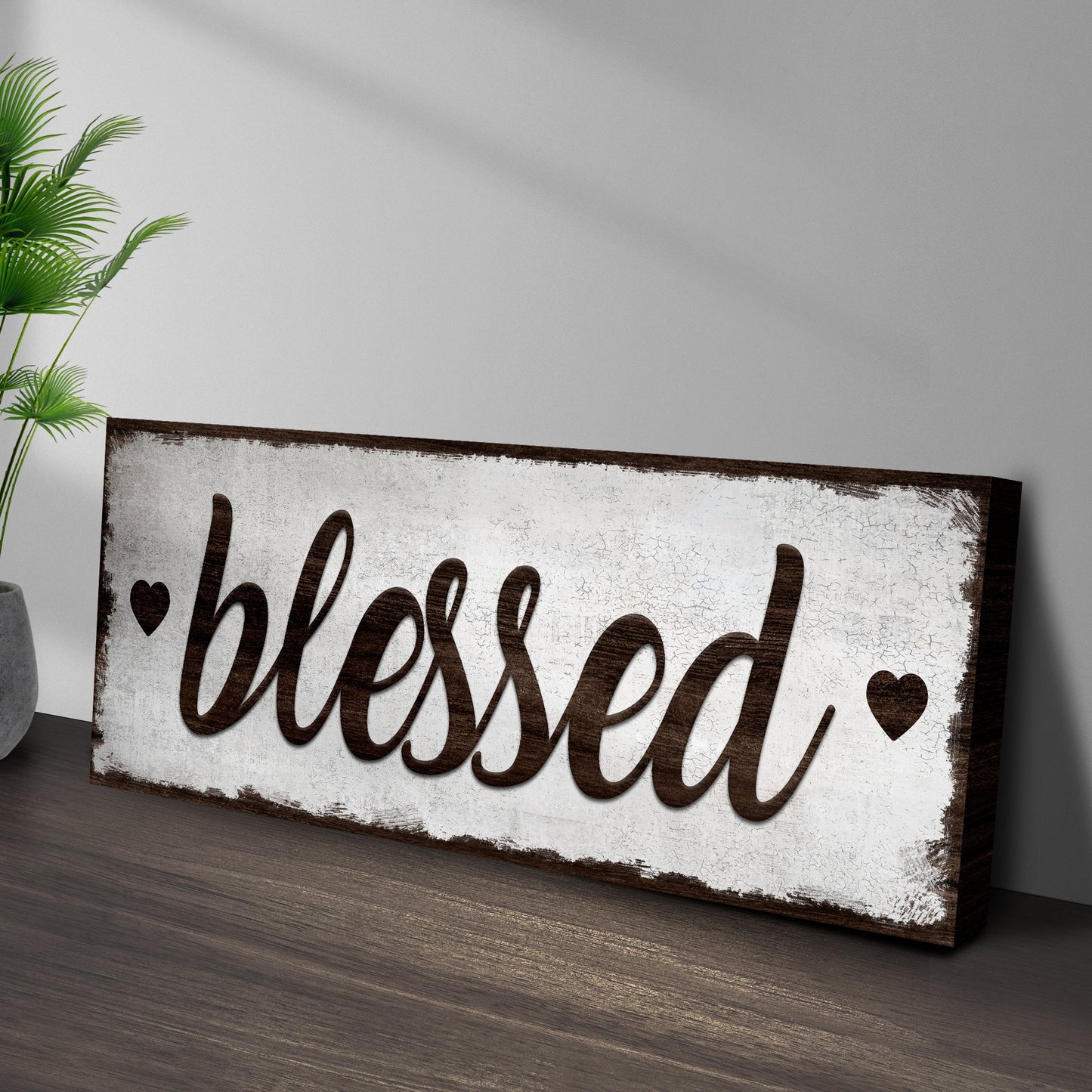 Blessed Canvas Wall Art - Inspirational Faith Sign