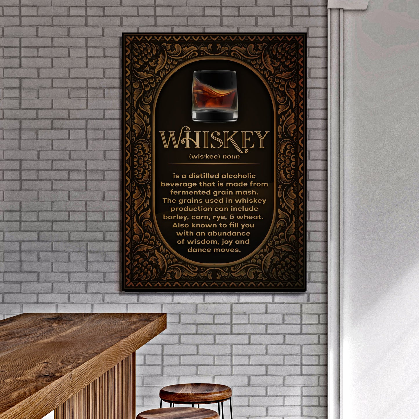 Whiskey Definition Canvas Wall Art