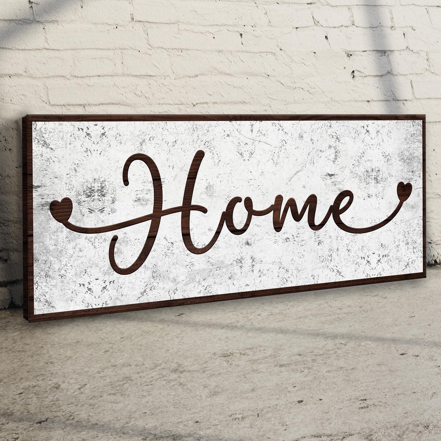 Home Canvas Wall Art - Heartfelt Typography Sign